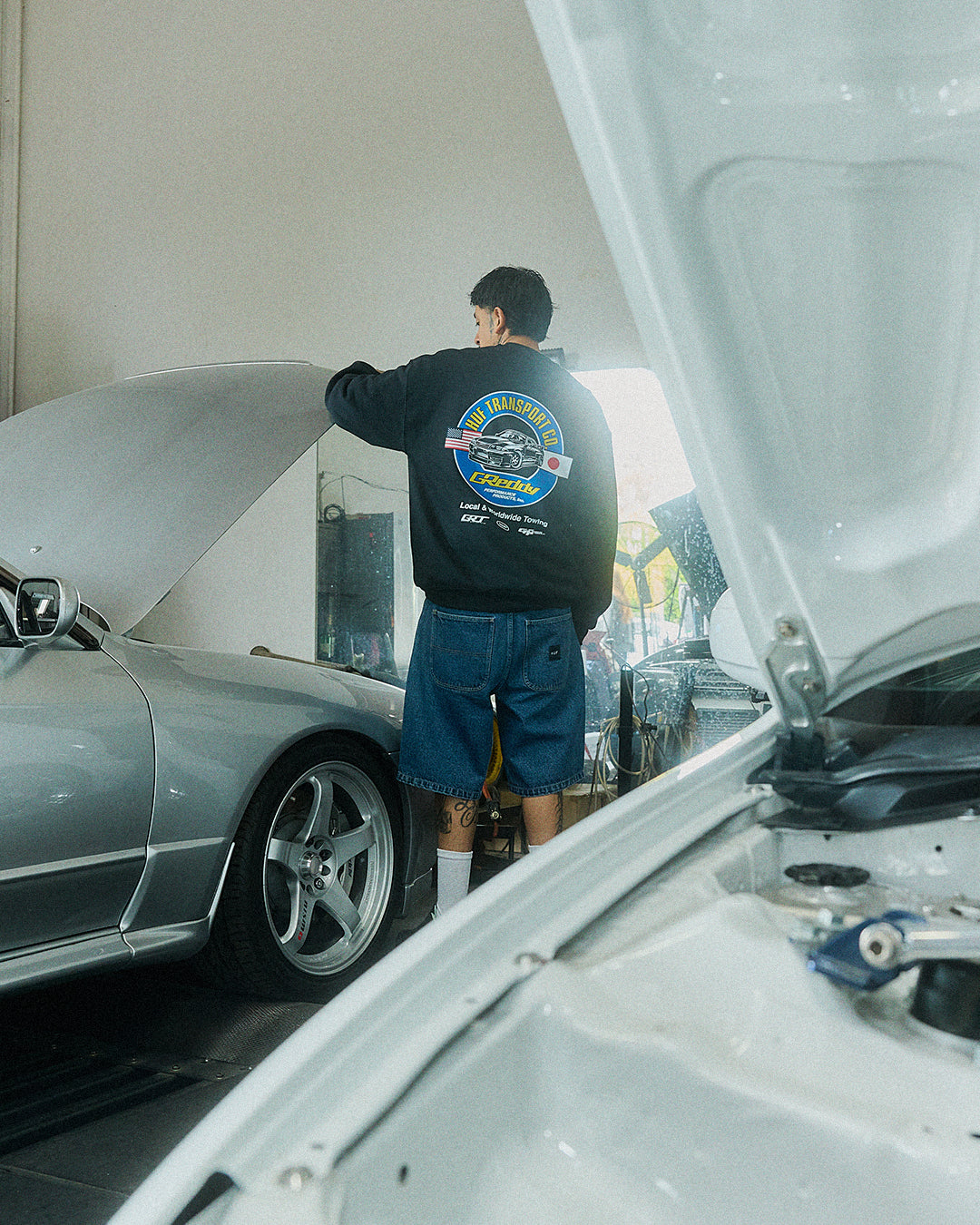 HUF x GReddy Transport Crewneck - Black