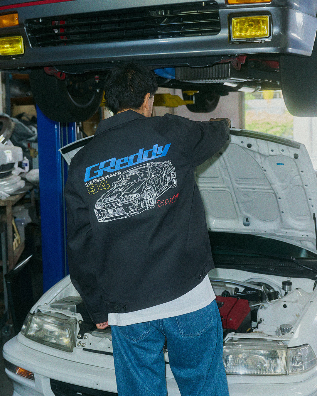 HUF x GReddy Diagram Work Jacket - Black