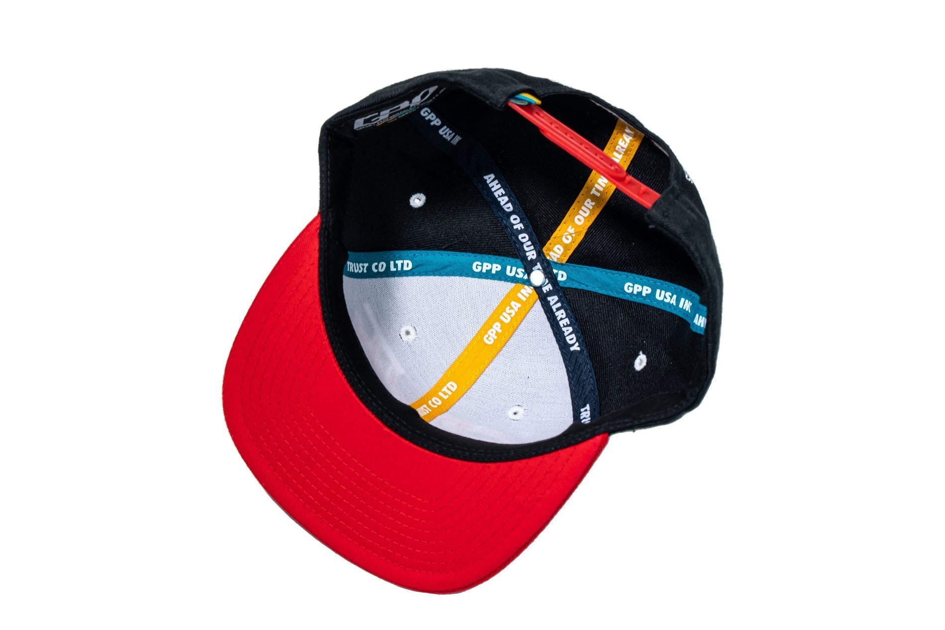 GReddy Varsity Script Snap-Back Cap - Black and Red