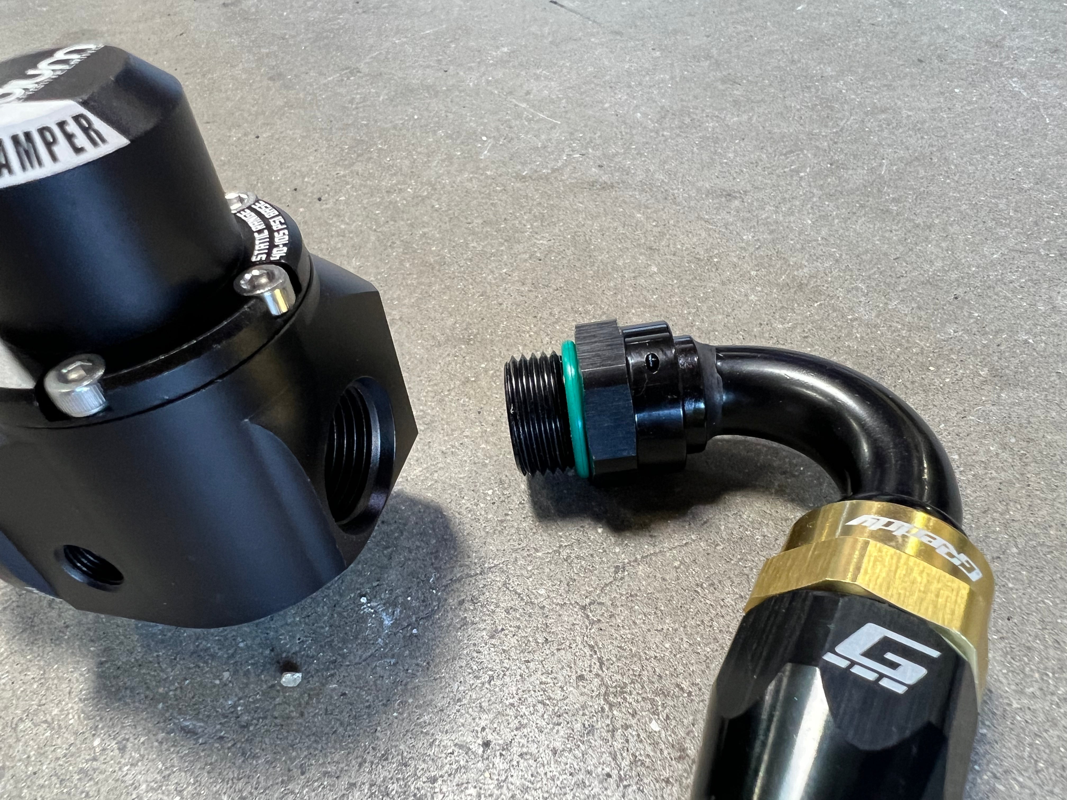 GReddy -06 ORB male Swivel Hose End(s) - Black / Gold anodized