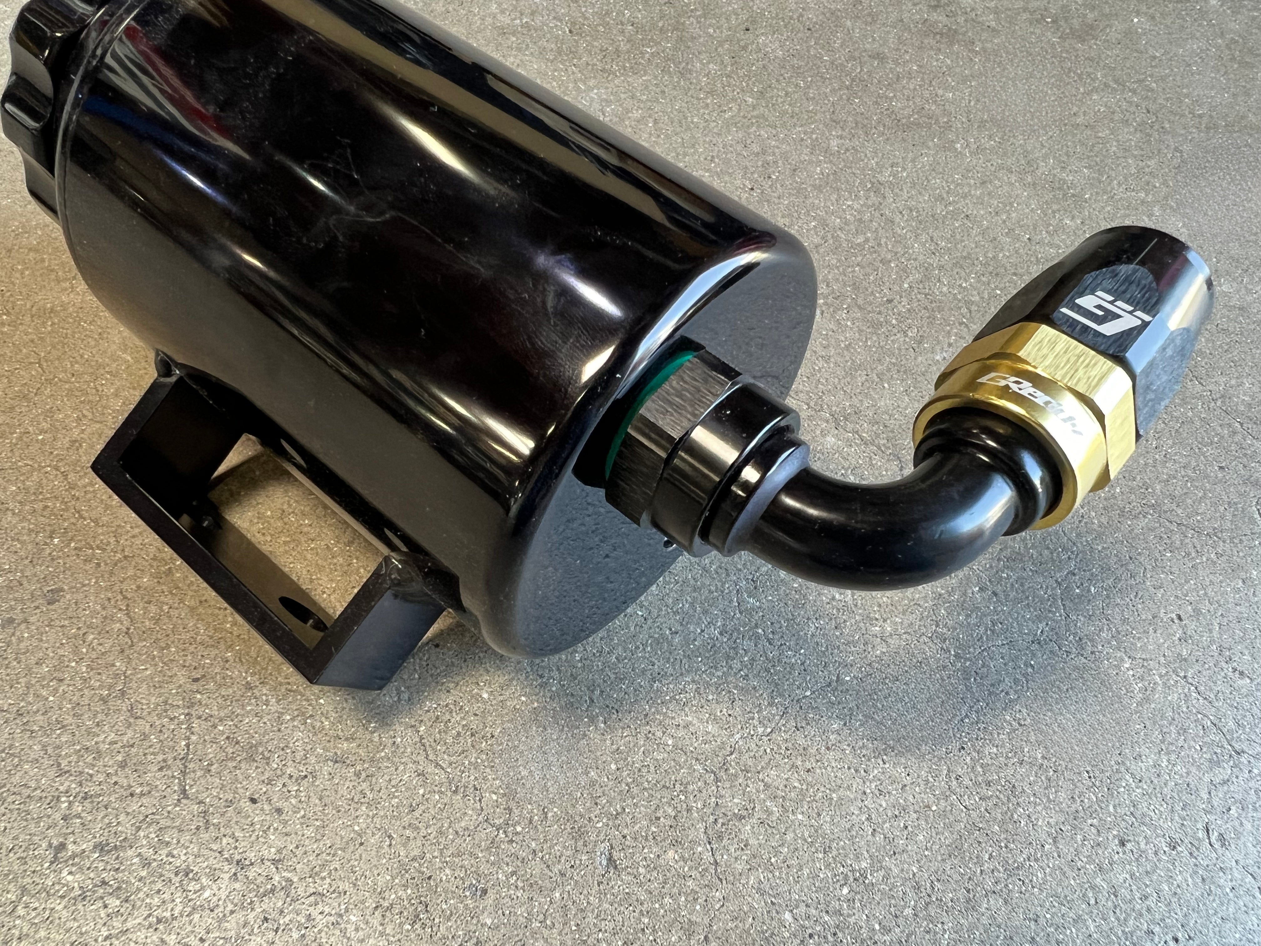 GReddy -12 ORB male Swivel Hose End(s) - Black / Gold anodized