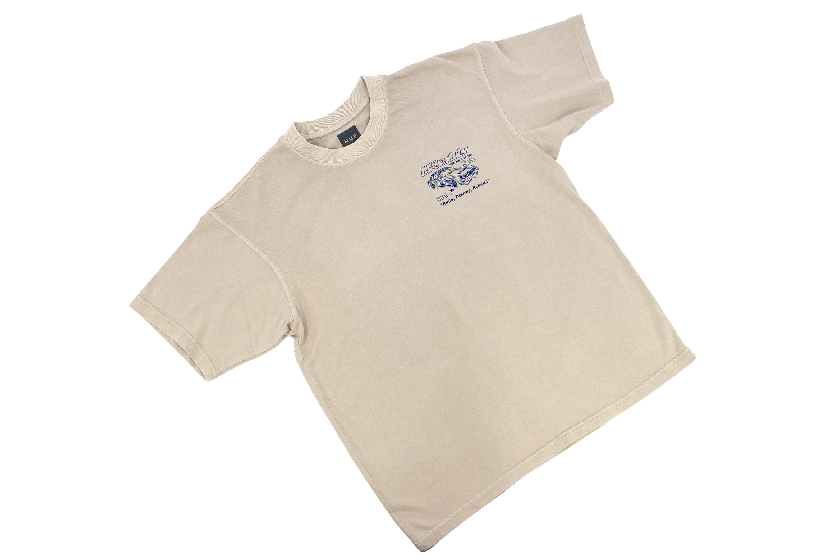 GReddy x HUF Retro Mod Boxy Tee - Pigment French Oak
