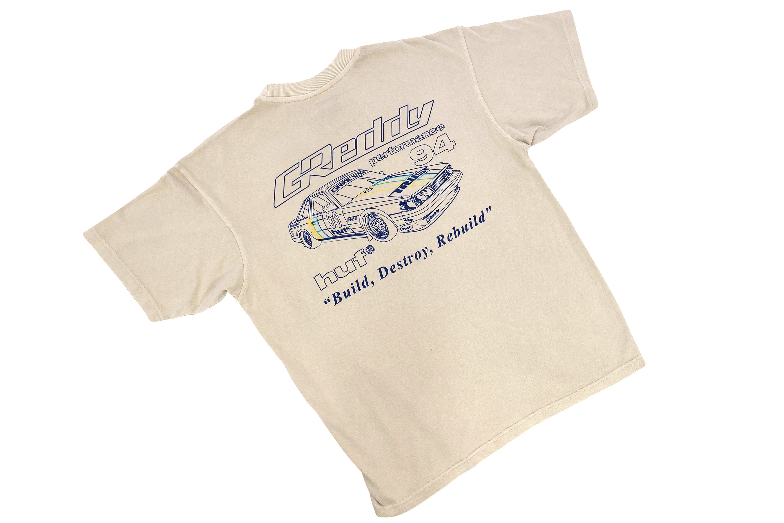 GReddy x HUF Retro Mod Boxy Tee - Pigment French Oak