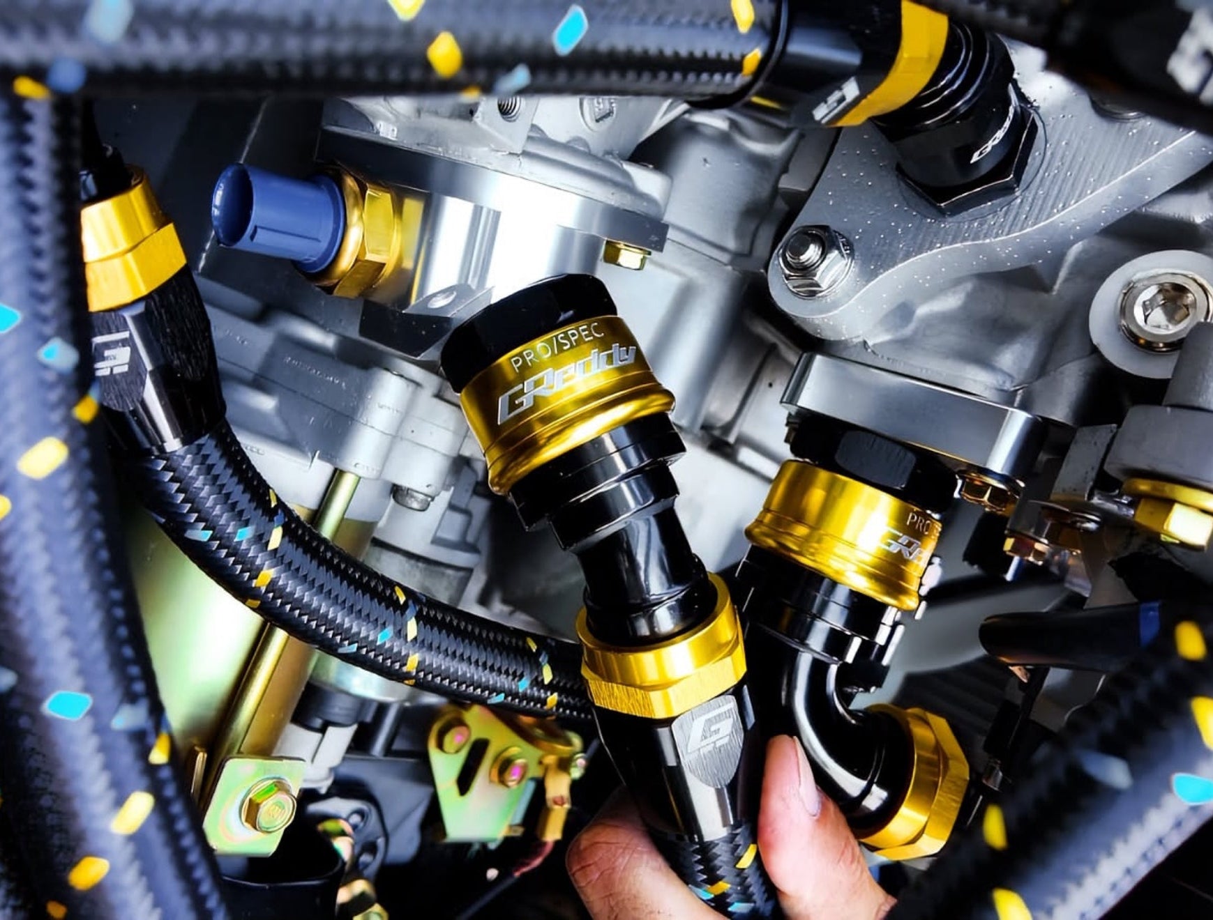 GREDDY PRO/SPEC TO MALE AN ADAPTER(s) - BLACK - (12870402 12870602 12870802 12871002 12871202 12871602 12872002)