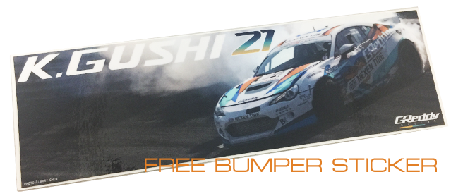 FREE GReddy Racing Bumper Sticker with any GReddy Racing x KGUSHI21 Item