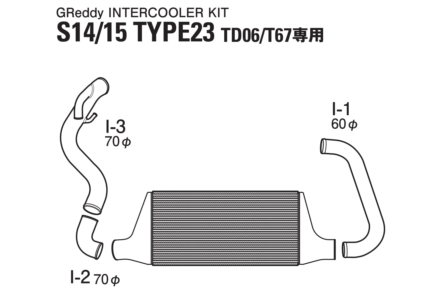 GREDDY INTERCOOLER KIT T-23F S14/S15 - (12020205)