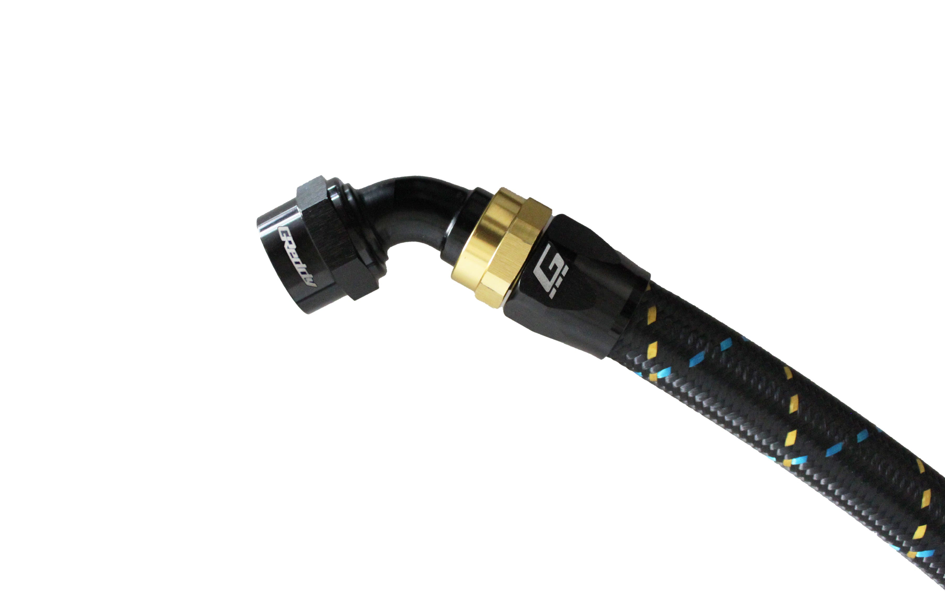 GReddy -06 AN Swivel Hose End(s) - Black / Gold anodized