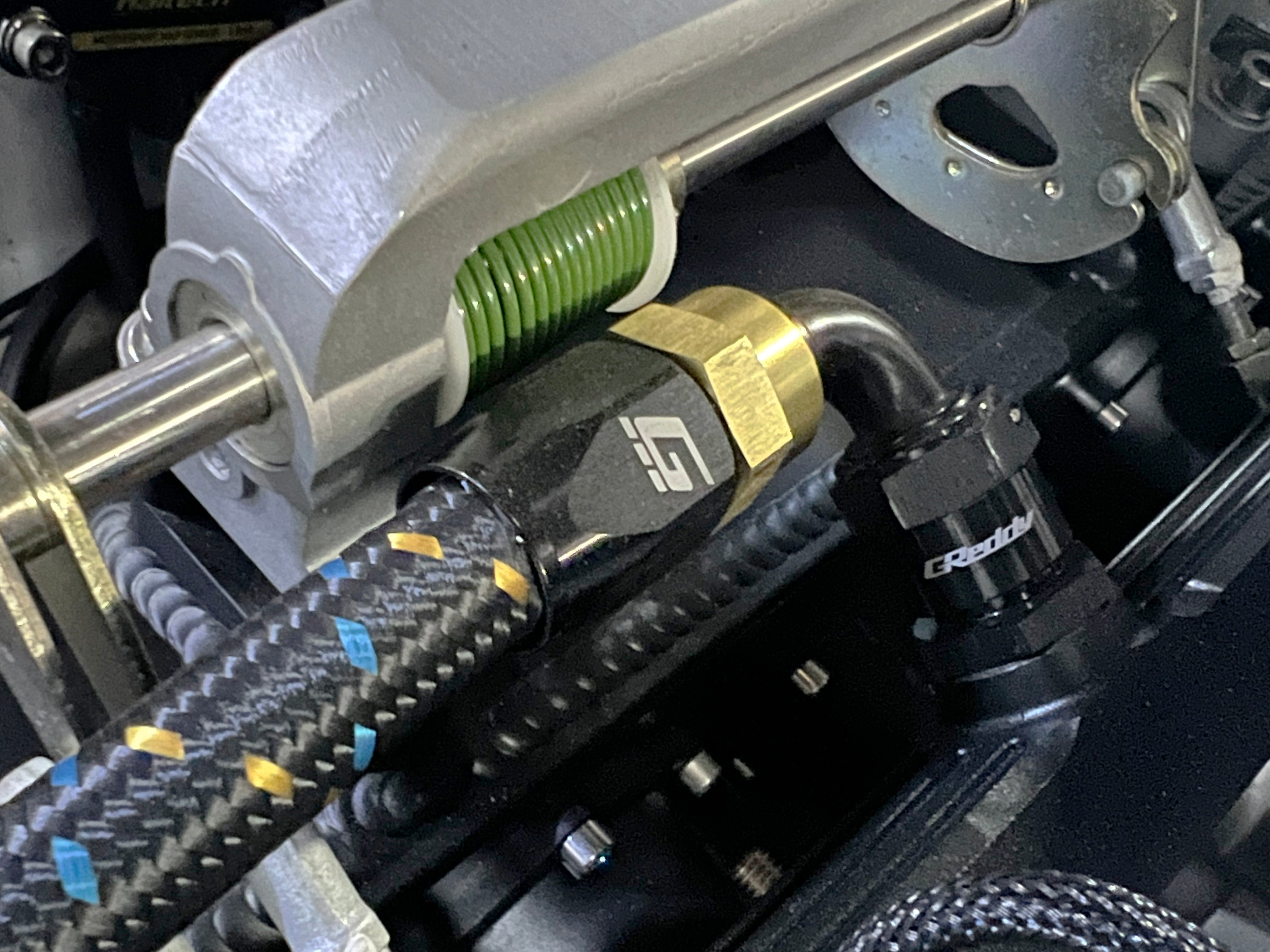 GREDDY 45 DEG. AN HOSE END(s) - BLACK/GOLD - (12800445 12800645 12800845 12801045 12801245 12801645)