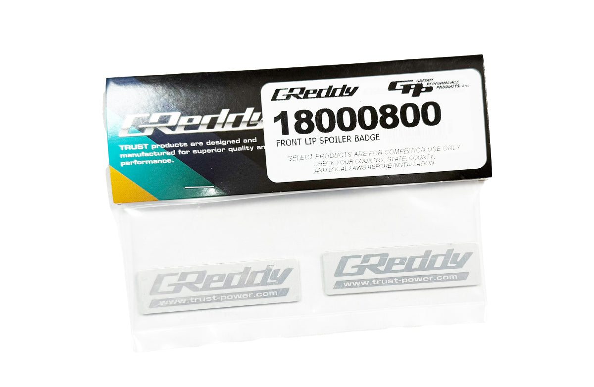 GReddy JDM Aluminum stick-on Badges L50mm x  H14mm - Set of 2pcs.
