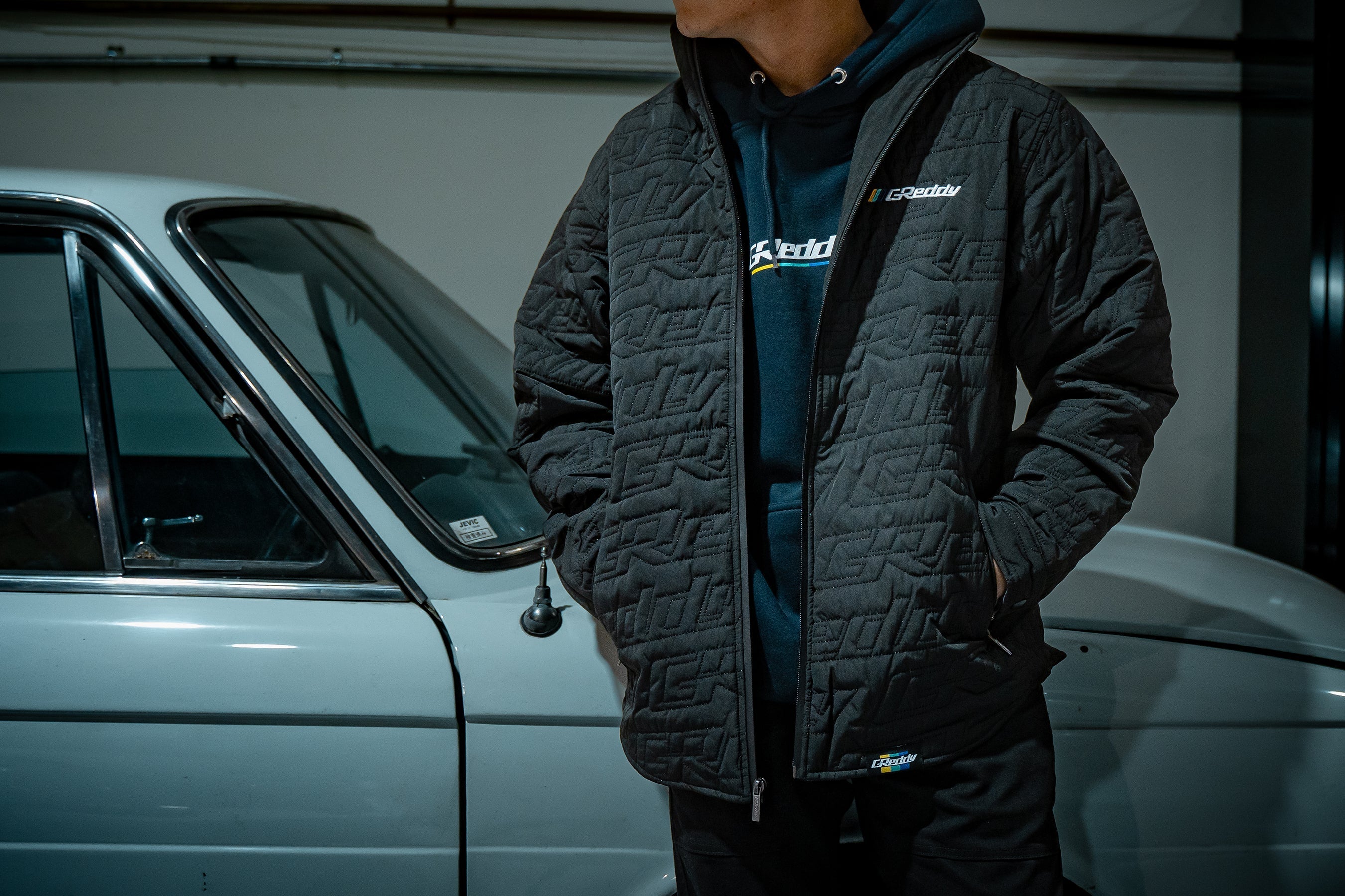 GReddy Quilted Nylon Jacket - Black