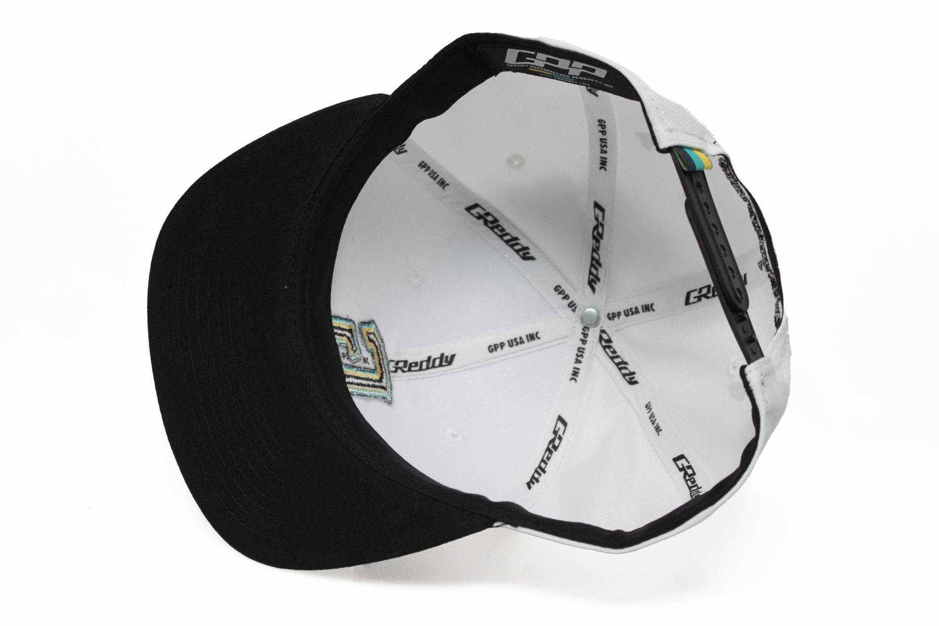 GReddy 3-Color "G" Snap-Back Cap - White and Black