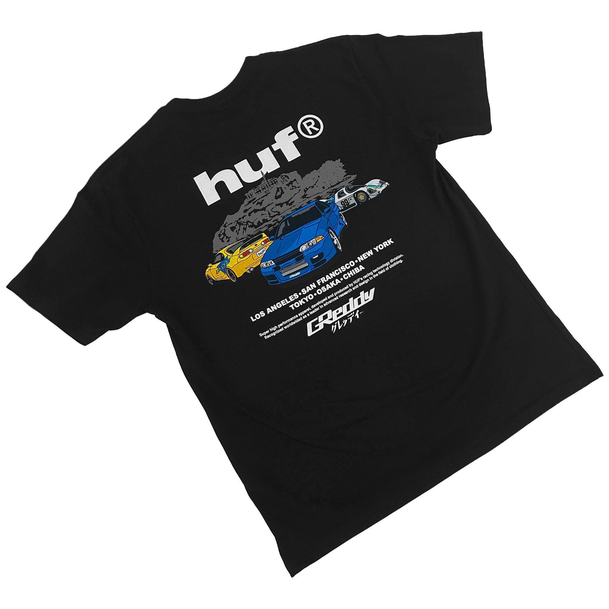 GReddy x HUF Cities Tee - Black