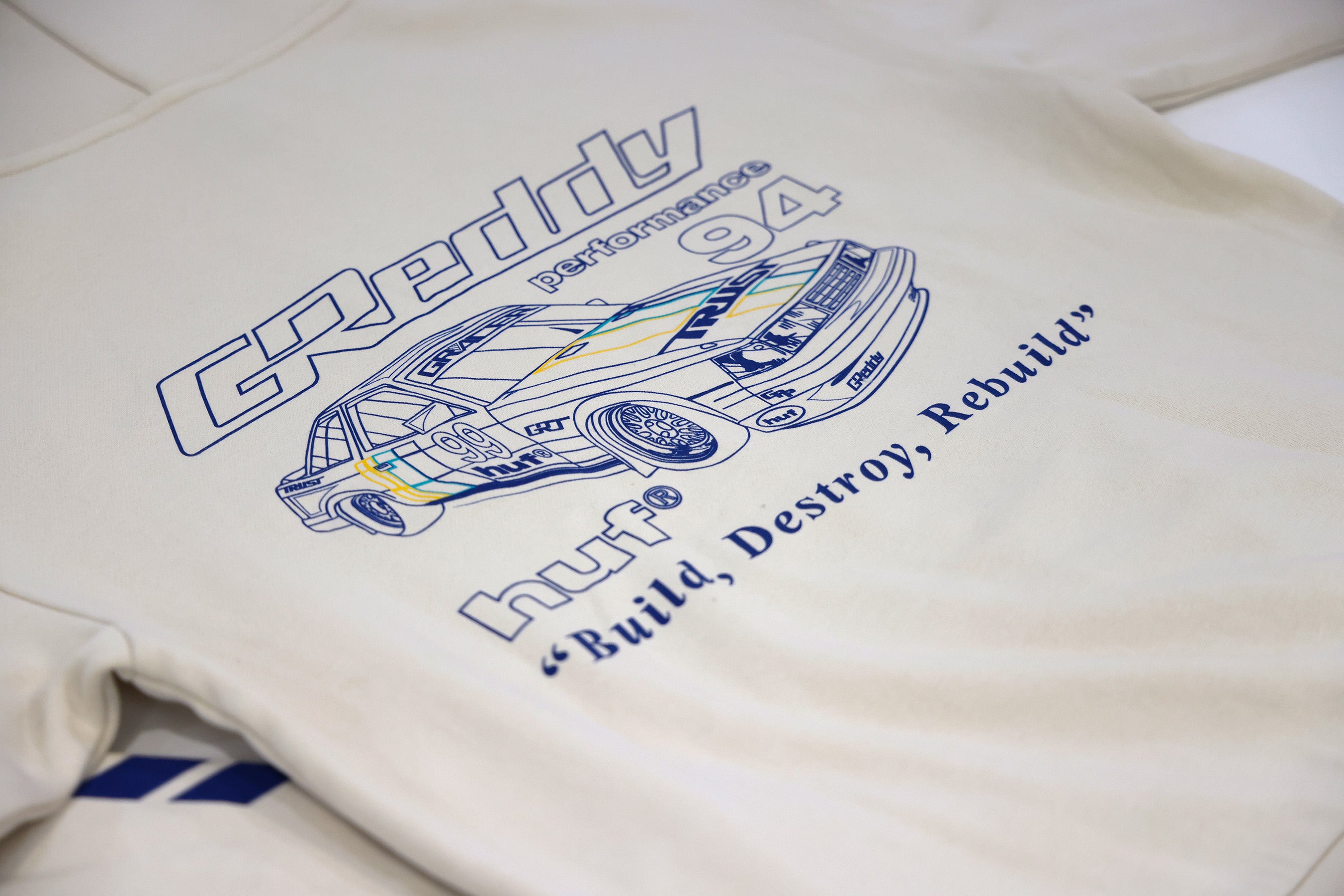 GReddy x HUF Retro Mod Hood - Ivory