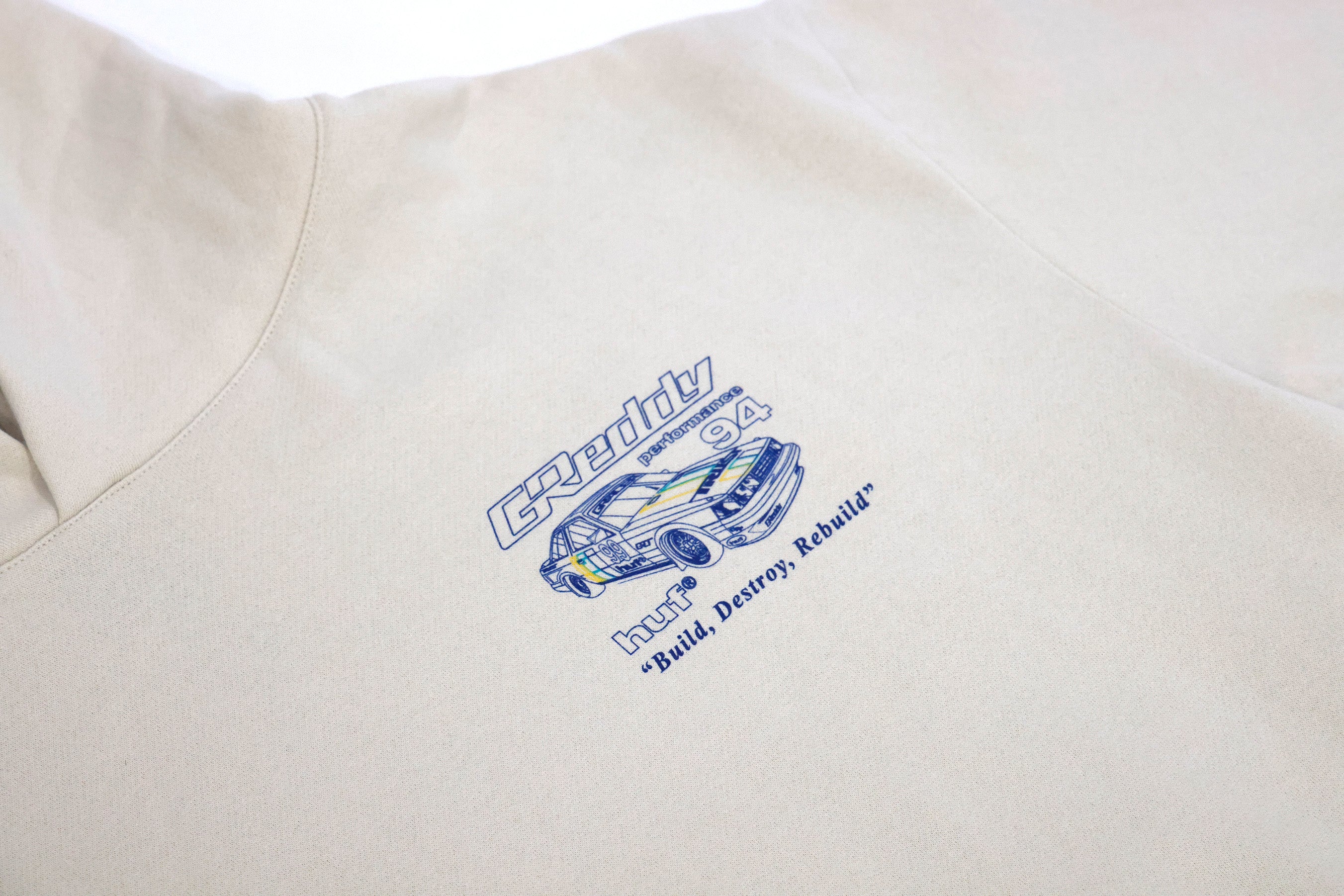 GReddy x HUF Retro Mod Hood - Ivory