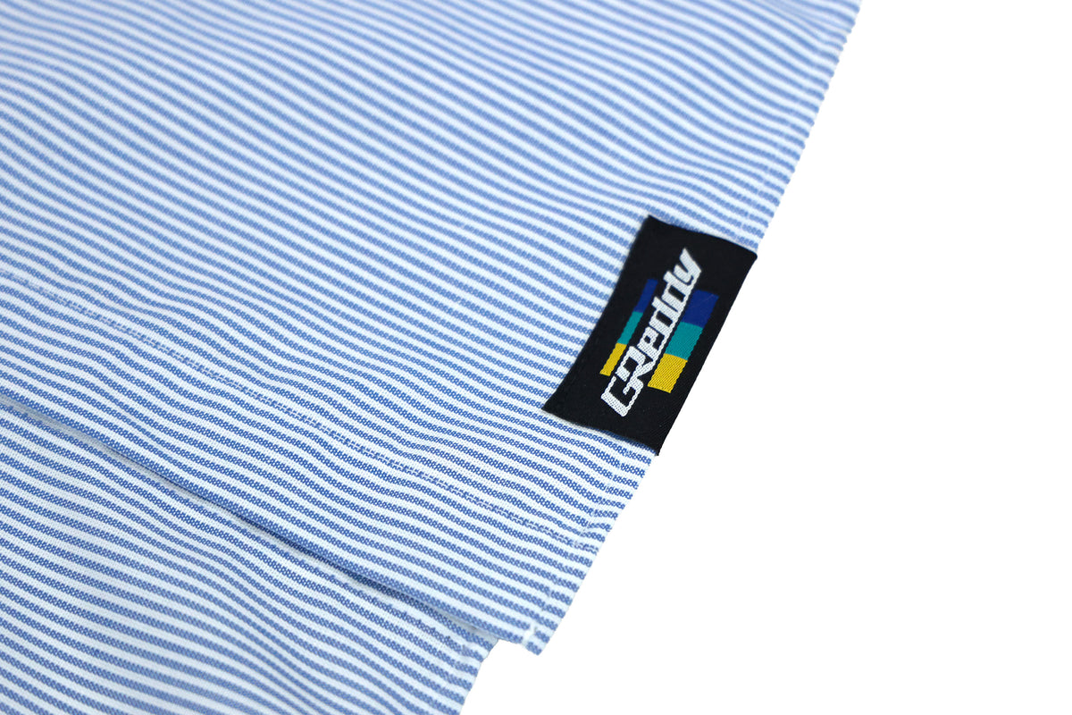 GReddy Mechanic's Button-up Work Shirt(s) V3 - Blue/White Stripe