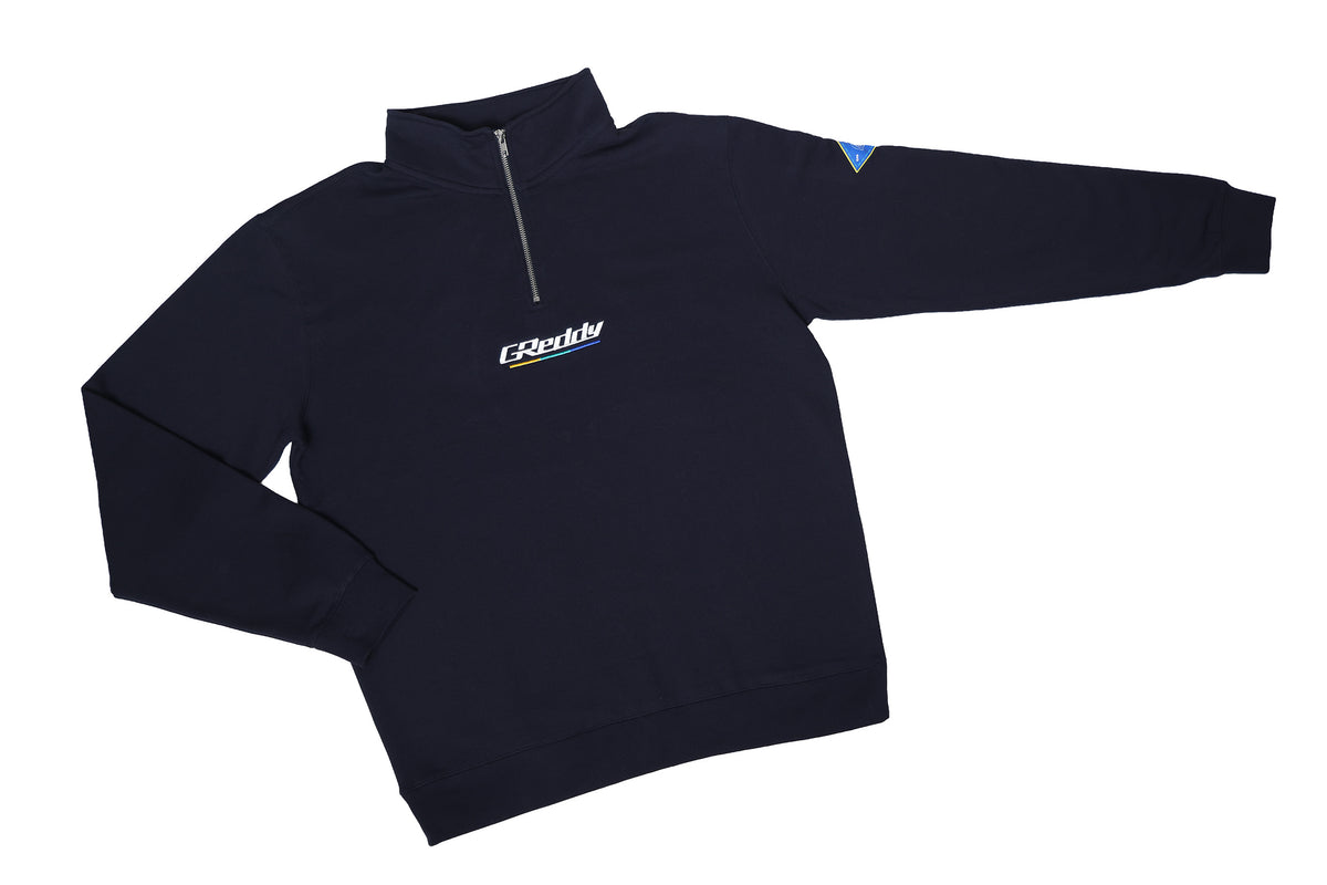 GReddy Underline Embroidered 1/4 Zip - Navy