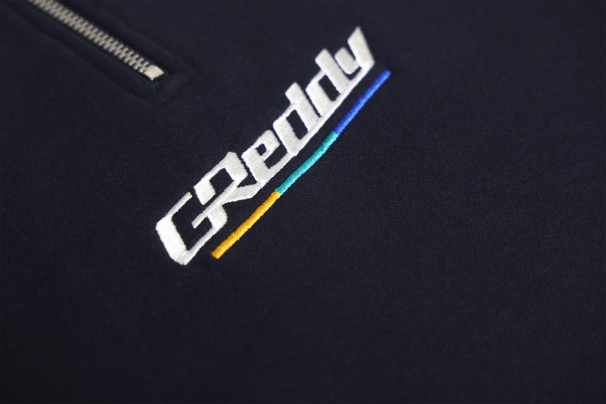 GReddy Underline Embroidered 1/4 Zip - Navy