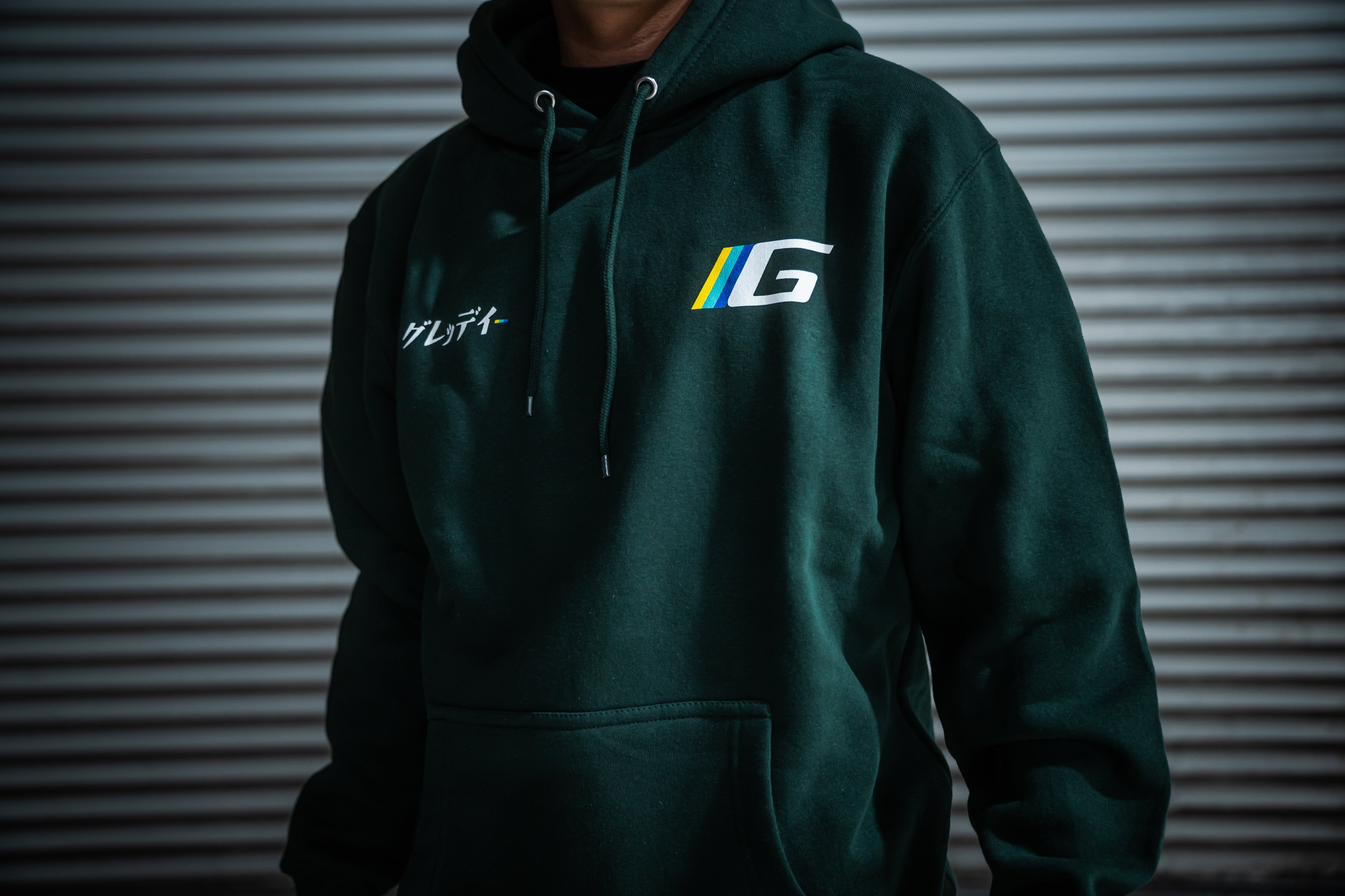 GReddy "94" Pullover Hood - Sports Green