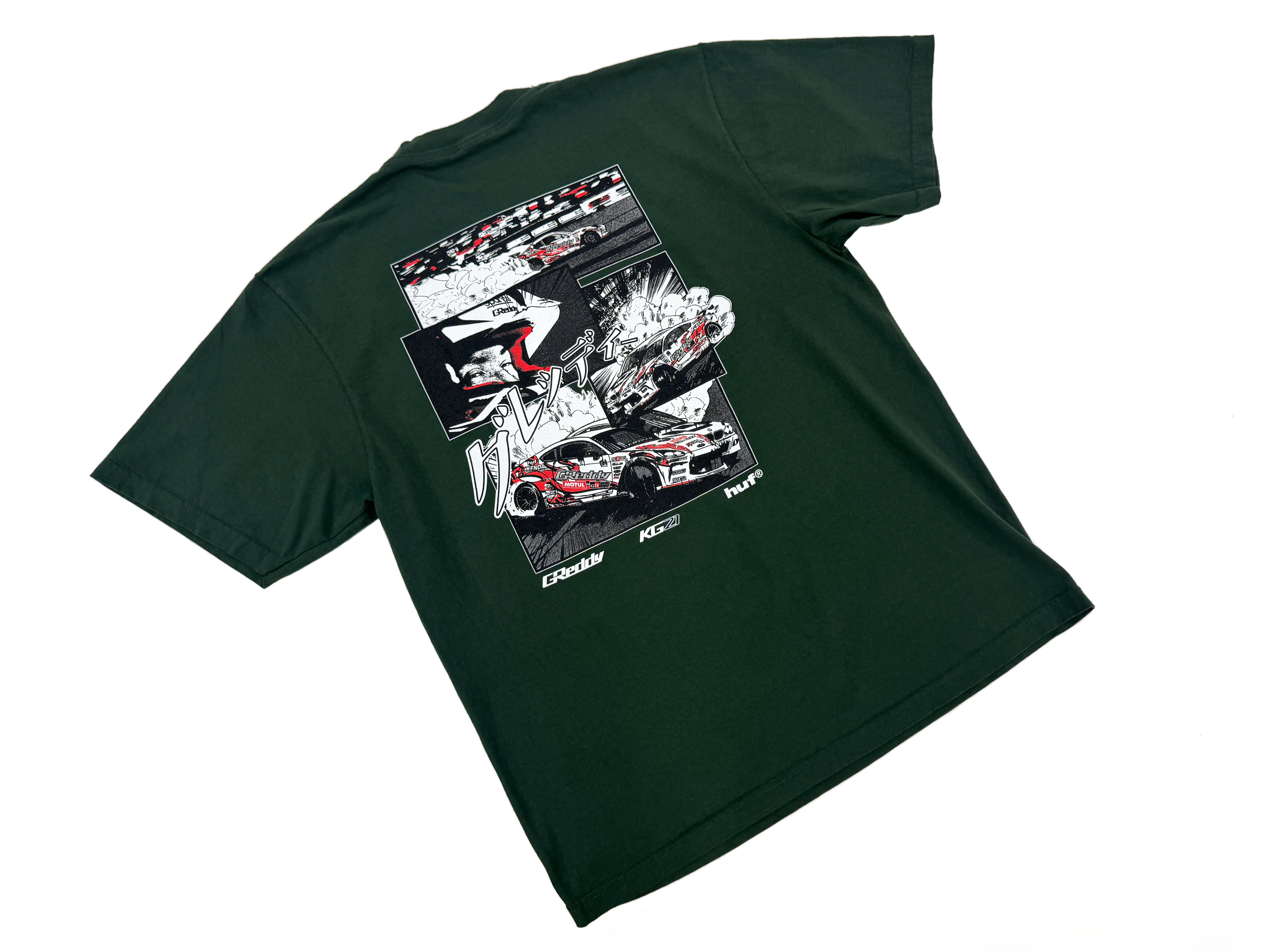 GReddy X HUF Reveal KG21 Tee(s)  - Moss Green