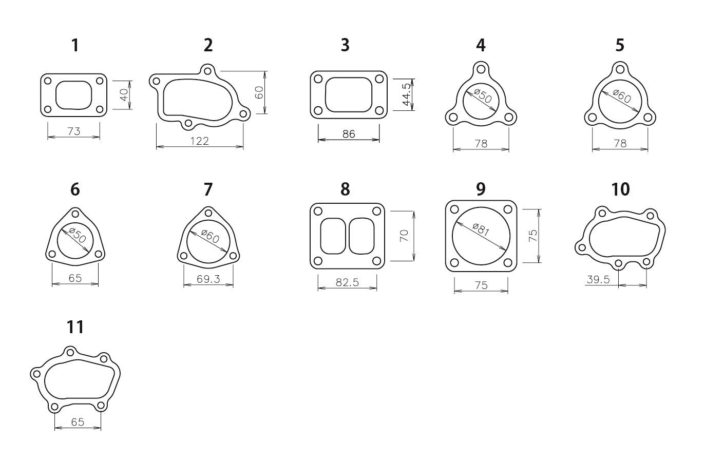 TD05 TURBINE INLET FLANGE (EXT) - (11900032)